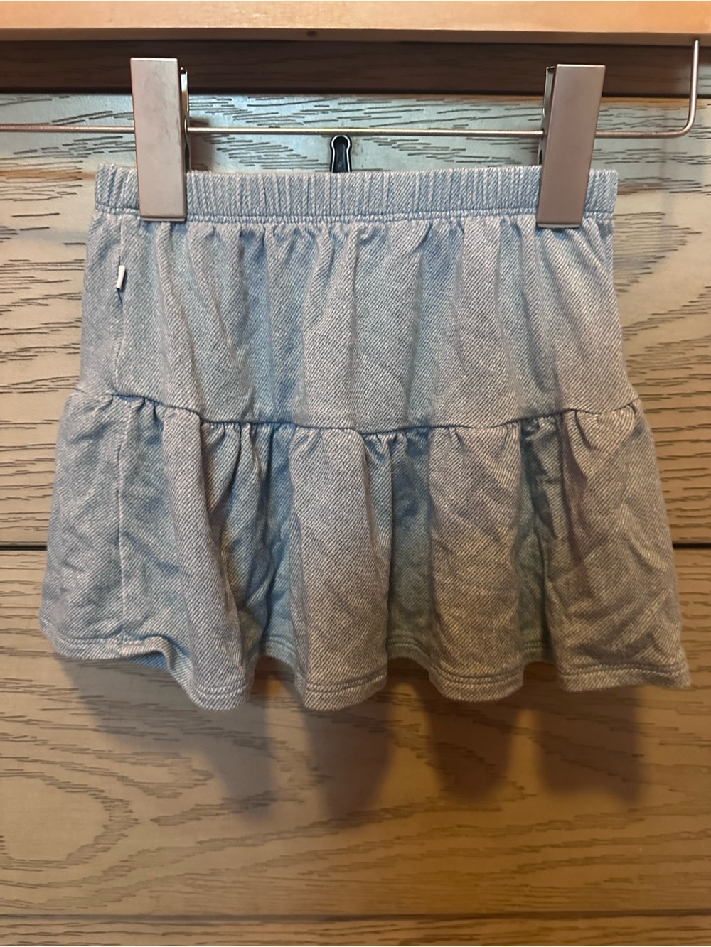 Posh Peanut light Denim colored Tiered Skirt
